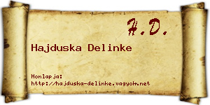 Hajduska Delinke névjegykártya